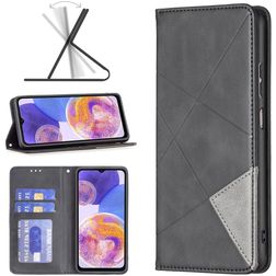 Mobigear Rhombus Slim Samsung Galaxy A23 Funda tipo libro - Negro