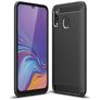 Mobigear Brushed Slim Samsung Galaxy A40 Fleksibel TPU Bagsidecover - Sort