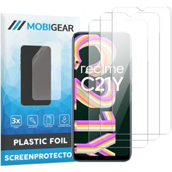 Mobigear Realme C21Y Protezione schermo in pellicola - Compatibile con le cover (confezione da 3)