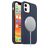 Mobigear Rubber Touch iPhone 12 Mini Silikon MagSafe Zadní kryt - Námořnická modrá