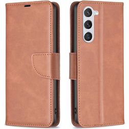 Mobigear Excellent Samsung Galaxy S24 Pungetui med Seddelrum - Brun