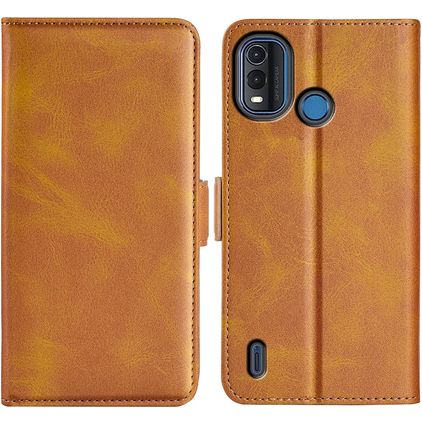 Mobigear Slim Magnet Nokia G11 Plus Knížkové pouzdro Peněženka - Koňaková
