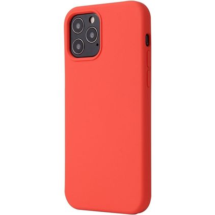 Mobigear Rubber Touch iPhone 12 Mini Silicona Carcasa - Coral
