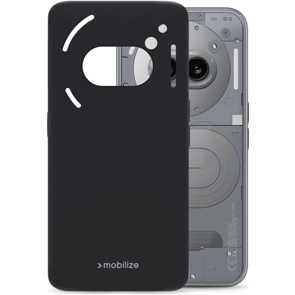 Mobilize Rubber Gelly Nothing Phone (2a) Plus TPU flexível Capa traseira - Preto