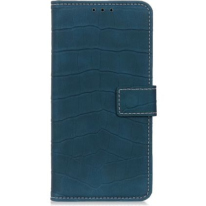 Mobigear Croco Samsung Galaxy A51 Pungetui med Seddelrum - Grøn