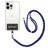 Mobigear Lanyard Cordão para telemóvel universal ajustável - Branco / Vermelho / Azul marinho