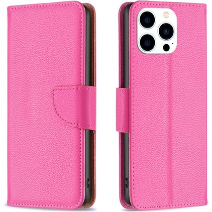 Mobigear Excellent iPhone 16 Pro Max Etui z klapką typu portfel - Magenta
