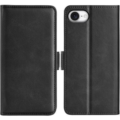Mobigear Slim Magnet iPhone 16e Knížkové pouzdro Peněženka - Černá