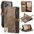 CaseMe C30 iPhone 17 Pro Wallet case - Brown