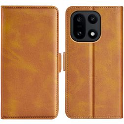 Mobigear Slim Magnet OnePlus 15 Plånboksfodral med sedelfack - Konjak