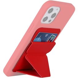 Pouzdro na karty Mobigear Folding Snap-On - Počet karet: 3 - Kompatibilní s MagSafe - Červená