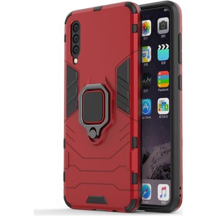Mobigear Armor Ring Samsung Galaxy A50 Plástico rígido Capa traseira Antichoque com anel - Vermelho