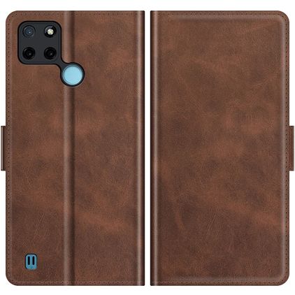 Mobigear Slim Magnet Realme C21Y Lompakkokotelo + Setelitasku - Ruskea