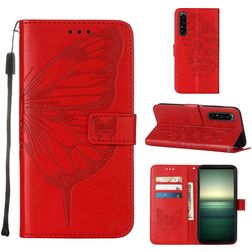 Mobigear Butterfly Sony Xperia 1 IV Funda tipo libro Cartera - Rojo