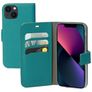 Mobiparts Saffiano Wallet iPhone 13 Cover a libro portafoglio - Turchese
