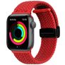 Mobigear Braided Mag Nylon Apple Watch Armband Magnetlås - 42/41/40/38 mm - Röd