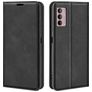Mobigear Retro Slim Motorola Moto G42 Funda tipo libro Cartera - Negro