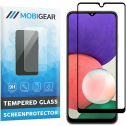 Mobigear Premium Samsung Galaxy A22 5G Tempered Glass Screen Protector - Case Friendly - Black