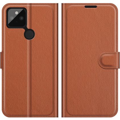 Mobigear Classic Google Pixel 5a 5G Cover a libro portafoglio - Marrone