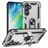 Mobigear Armor ring Samsung Galaxy S24 FE Hårdt Bagsidecover Stødsikkert med ringholder - Sølv