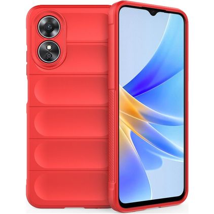Mobigear Bumpy OPPO A17 Joustava TPU Suojakuori - Punainen