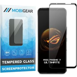 Mobigear Premium ASUS ROG Phone 7 Vidro temperado Película de ecrã - Compatível com capas - Preto