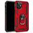 Mobigear Armor Ring iPhone 12 Pro Hard Case Back cover Shockproof with Ring Holder - Red