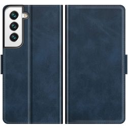 Mobigear Slim Magnet Samsung Galaxy S22 Cover a libro portafoglio - Blu scuro