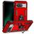 Mobigear Armor Ring Google Pixel 8a Hard Case Back cover Shockproof with Ring Holder - Red