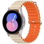 Mobigear Ocean Silikoni Smartwatch Ranneke Solki - 22 mm - Oranssi / Tähtivalkea