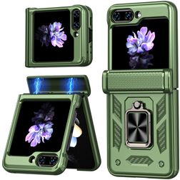 Mobigear Armor ring Samsung Galaxy Z Flip 6 Hardcase Etui plecki Wstrząsoodporne z pierścieniem - Zielony