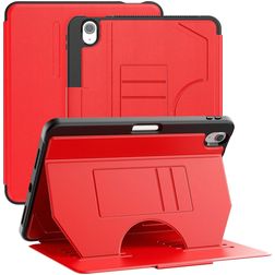 Mobigear Magnetic Folio iPad Air 11 polegadas (2026) Capa livro + Suporte para caneta stylus - Vermelho