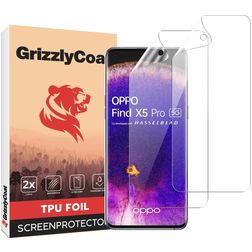 GrizzlyCoat OPPO Find X5 Pro Hydrogeeli-TPU Näytönsuoja - Suojakuoren kanssa yhteensopiva + Asennuskehys (2 kpl)