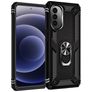 Mobigear Armor Ring Motorola Moto G52 Funda Plástico rígido Carcasa Antigolpes con anillo - Negro