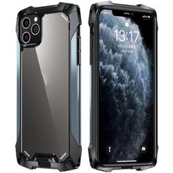 Mobigear Metal Tough iPhone 12 Pro Max Hardcase Back cover Antiurto - Trasparente / Blu navy
