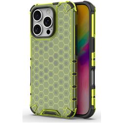 Mobigear Honeycomb iPhone 16 Pro Max Fodral Hårdplast Skal Stötsäkert - Grön