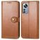Mobigear Snap Button Xiaomi 12 Pro Pungetui med Seddelrum - Brun