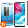 Mobigear Premium Motorola Moto G60s Tempered Glass Screen Protector - Case Friendly - Black (2-Pack)