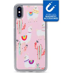 My Style Magneta iPhone XS TPU flexível Capa traseira - Pink Alpaca