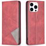 Mobigear Rhombus Slim iPhone 16 Pro Max Plånboksfodral - Röd