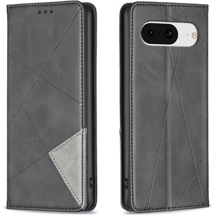Mobigear Rhombus Slim Google Pixel 8 Wallet case - Black