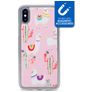 My Style Magneta iPhone XS Fleksibel TPU Bagsidecover - Pink Alpaca