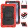 Mobigear SureGrip Xtreme Samsung Galaxy Tab A9 (2023) Plastica rigida / Silicone Back cover + Tracolla + Supporto - Rosso