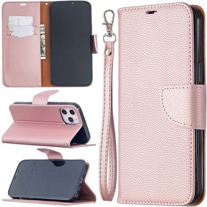 Mobigear Excellent iPhone 12 Pro Max Plånboksfodral med sedelfack - Roséguld