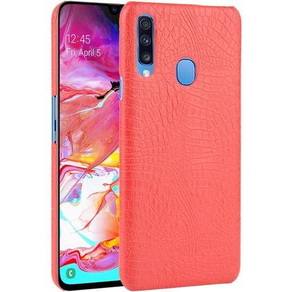 Mobigear Croco Samsung Galaxy A20s Funda Plástico rígido Carcasa - Rojo