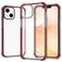 Mobigear Full Bumper iPhone 14 Fodral Hårdplast Skal Stötsäkert - Transparent / Röd