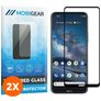 Mobigear Premium Nokia 8.3 Tempered Glass Screen Protector - Case Friendly - Black (2-Pack)