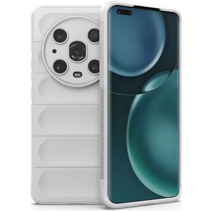 Mobigear Bumpy HONOR Magic 4 Pro TPU flexível Capa traseira - Branco
