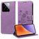 Mobigear Flowers Xiaomi 15 Pungetui med Seddelrum - Lilla