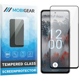 Mobigear Premium Nokia X30 Tempered Glass Screen Protector - Case Friendly - Black